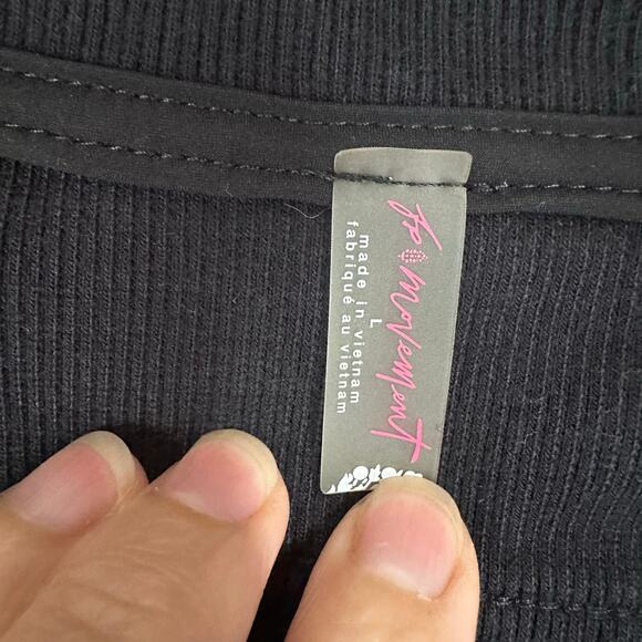 Free People Movement Venture Pullover Black Large Sweatshirt - Picture 8 of 10